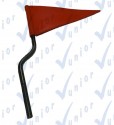 Banderin Flecha Curva Rojo